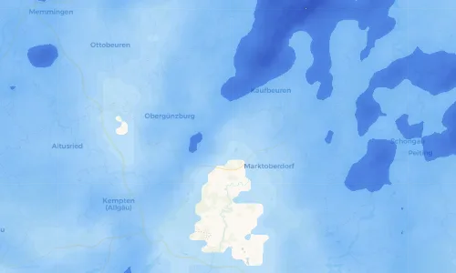 Regenradar Vorschaubild - Aktuelle Niederschläge in Aitrang und Umgebung