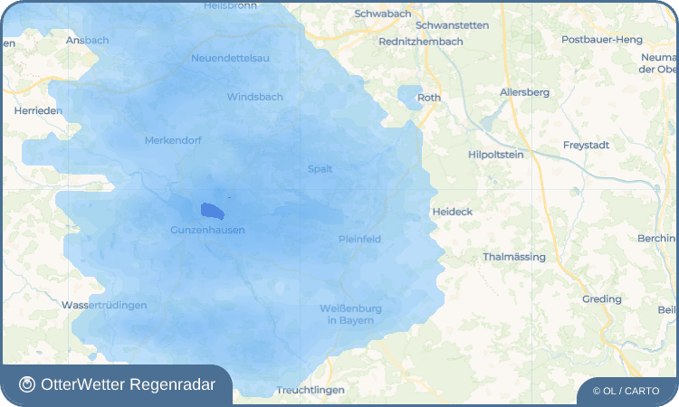 OtterWetter Regenradar-Widget Allmannsdorf