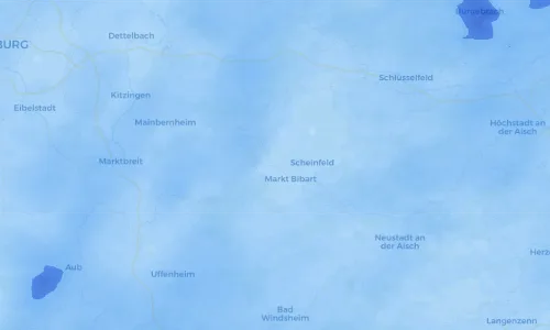 Regenradar Vorschaubild - Aktuelle Niederschläge in Altmannshausen und Umgebung