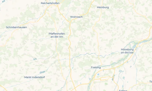Regenradar Vorschaubild - Aktuelle Niederschläge in Ampertshausen und Umgebung