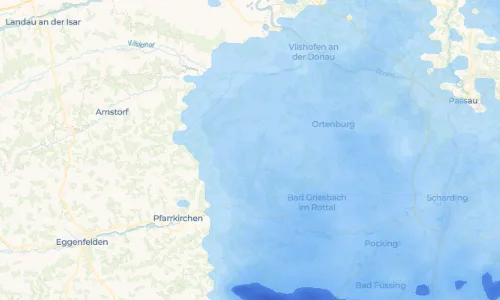 Regenradar Vorschaubild - Aktuelle Niederschläge in Amsham und Umgebung