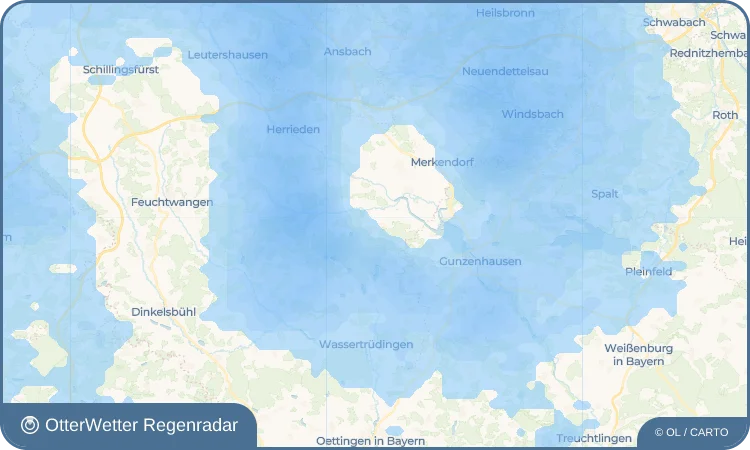 Wetter-Widget-Vorschau mit Vorhersagedaten für Arberg