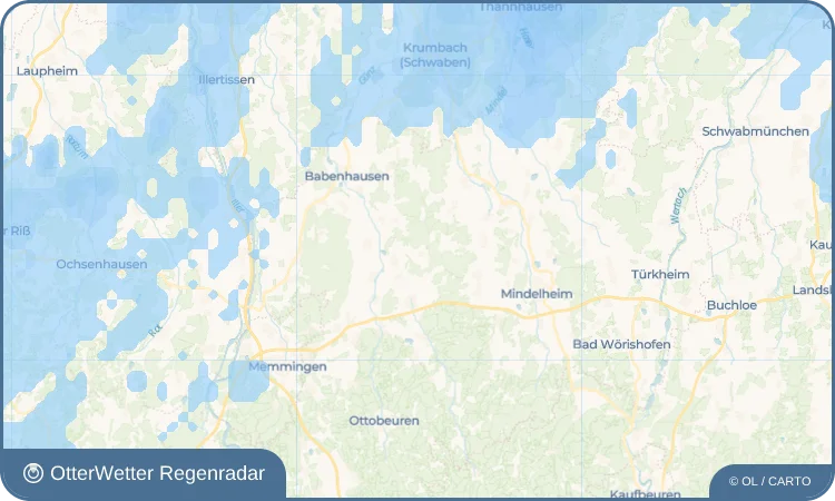 Wetter-Widget-Vorschau mit Vorhersagedaten für Arlesried