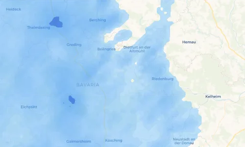 Regenradar Vorschaubild - Aktuelle Niederschläge in Arnbuch und Umgebung