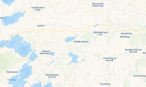 Regenradar Vorschaubild - Aktuelle Niederschläge in Aschau am Inn und Umgebung