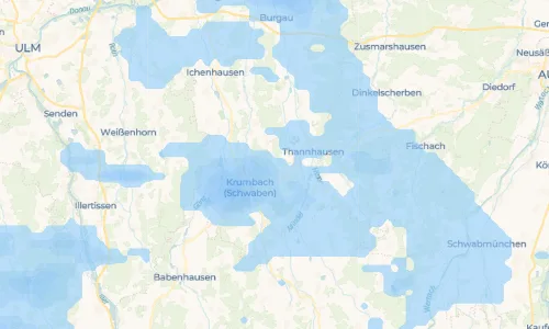 Regenradar-Vorschau: aktuelle Niederschläge in Attenhausen und Umgebung