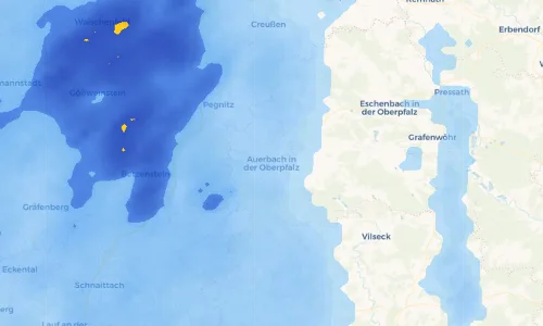 Regenradar Vorschaubild - Aktuelle Niederschläge in Auerbach in der Oberpfalz und Umgebung