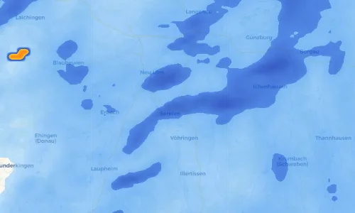 Regenradar Vorschaubild - Aktuelle Niederschläge in Aufheim und Umgebung