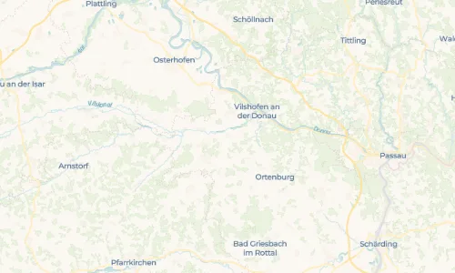 Regenradar-Vorschau: aktuelle Niederschläge in Aunkirchen und Umgebung