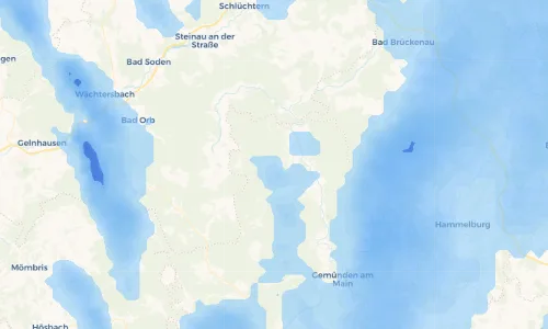 Regenradar Vorschaubild - Aktuelle Niederschläge in Aura im Sinngrund und Umgebung