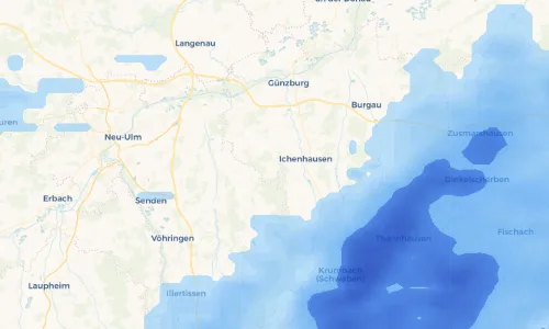 Regenradar Vorschaubild - Aktuelle Niederschläge in Autenried und Umgebung