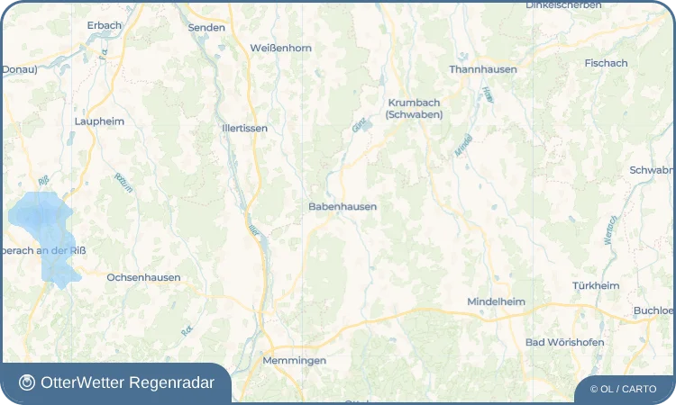 Wetter-Widget-Vorschau mit Vorhersagedaten für Babenhausen