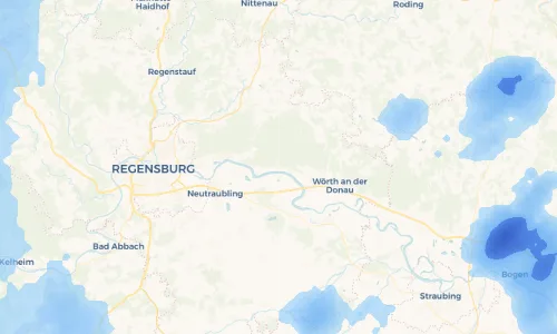 Regenradar Vorschaubild - Aktuelle Niederschläge in Bach an der Donau und Umgebung