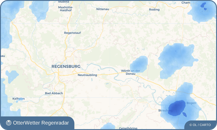 OtterWetter Regenradar-Widget Bach an der Donau