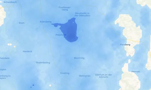 Regenradar Vorschaubild - Aktuelle Niederschläge in Bachhausen und Umgebung