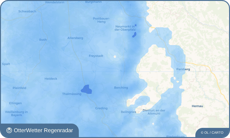 Wetter-Widget-Vorschau mit Vorhersagedaten für Bachhausen