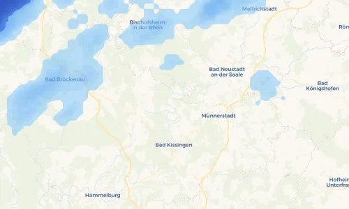 Regenradar Vorschaubild - Aktuelle Niederschläge in Bad Bocklet und Umgebung
