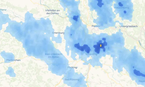 Regenradar Vorschaubild - Aktuelle Niederschläge in Bad Höhenstadt und Umgebung