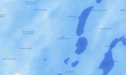 Regenradar Vorschaubild - Aktuelle Niederschläge in Bad Königshofen und Umgebung