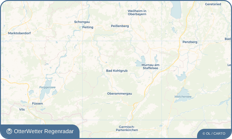 OtterWetter Regenradar-Widget Bad Kohlgrub
