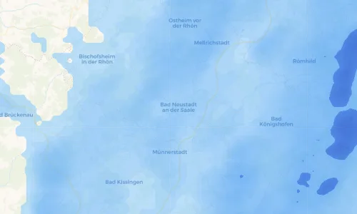 Regenradar Vorschaubild - Aktuelle Niederschläge in Bad Neustadt an der Saale und Umgebung