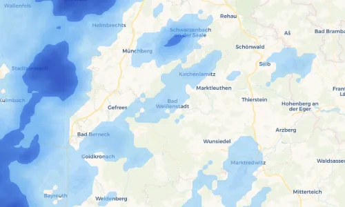 Regenradar Vorschaubild - Aktuelle Niederschläge in Bad Weißenstadt und Umgebung
