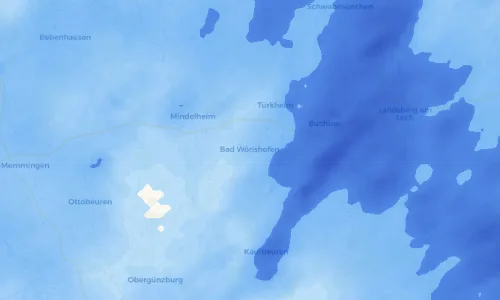 Regenradar Vorschaubild - Aktuelle Niederschläge in Bad Wörishofen und Umgebung