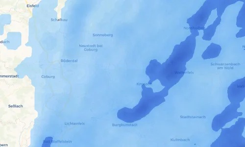 Regenradar Vorschaubild - Aktuelle Niederschläge in Bächlein und Umgebung