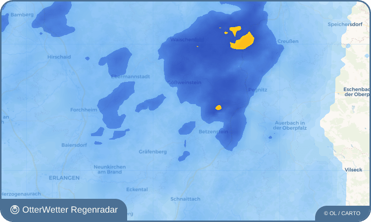 Wetter-Widget-Vorschau mit Vorhersagedaten für Bärnfels
