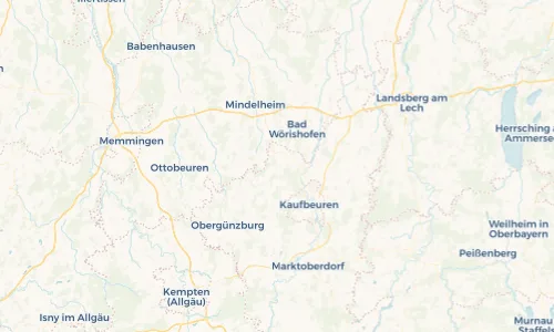 Regenradar Vorschaubild - Aktuelle Niederschläge in Baisweil und Umgebung