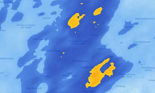 Regenradar Vorschaubild - Aktuelle Niederschläge in Baumersreuth und Umgebung