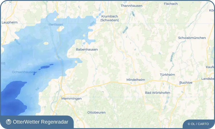 Widget-Vorschau für Baumgärtle Wetter-Widget-Vorschau mit Vorhersagedaten für Baumgärtle
