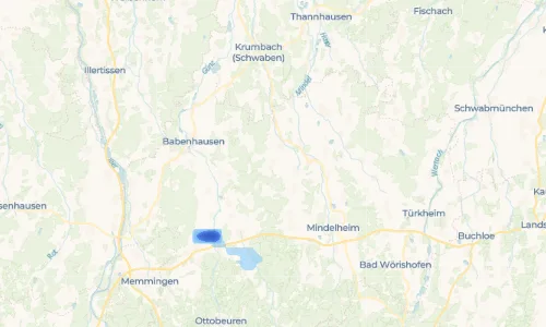 Regenradar Vorschaubild - Aktuelle Niederschläge in Bedernau und Umgebung