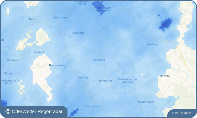OtterWetter Regenradar-Widget Berching