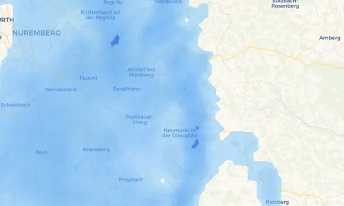 Regenradar Vorschaubild - Aktuelle Niederschläge in Berg bei Neumarkt in der Oberpfalz und Umgebung