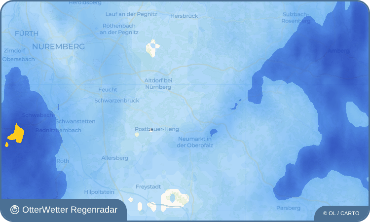 OtterWetter Regenradar-Widget Berg bei Neumarkt in der Oberpfalz