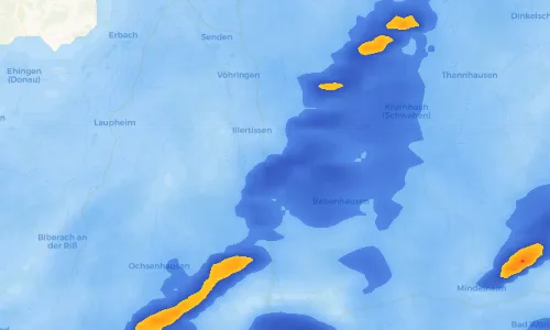 Regenradar Vorschaubild - Aktuelle Niederschläge in Bergenstetten und Umgebung