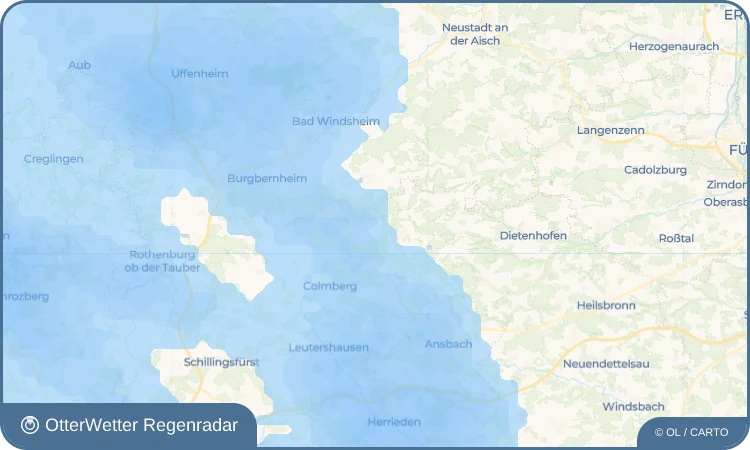 Widget-Vorschau für Berglein Wetter-Widget-Vorschau mit Vorhersagedaten für Berglein