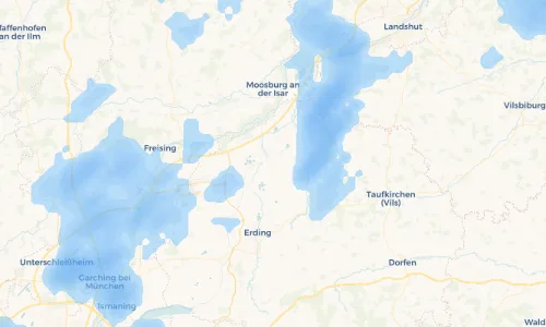 Regenradar Vorschaubild - Aktuelle Niederschläge in Berglern und Umgebung