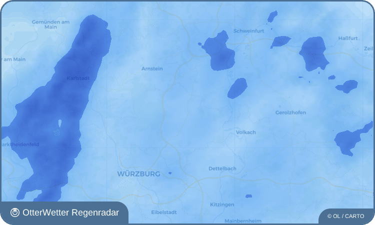 Wetter-Widget-Vorschau mit Vorhersagedaten für Bergtheim