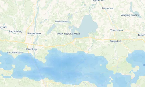 Regenradar Vorschaubild - Aktuelle Niederschläge in Bernau am Chiemsee und Umgebung