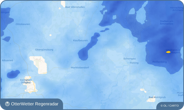 Wetter-Widget-Vorschau mit Vorhersagedaten für Bernbach