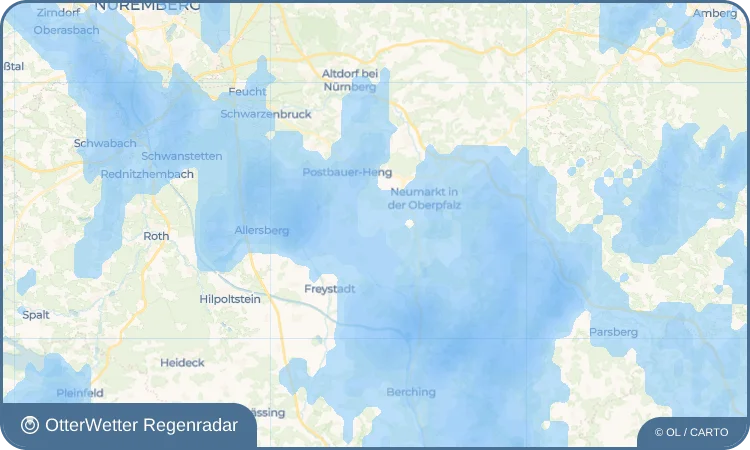 Widget-Vorschau für Berngau Wetter-Widget-Vorschau mit Vorhersagedaten für Berngau