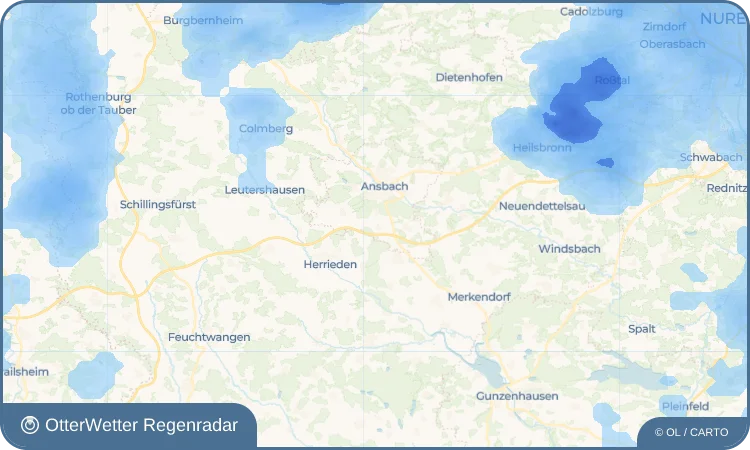 Wetter-Widget-Vorschau mit Vorhersagedaten für Bernhardswinden