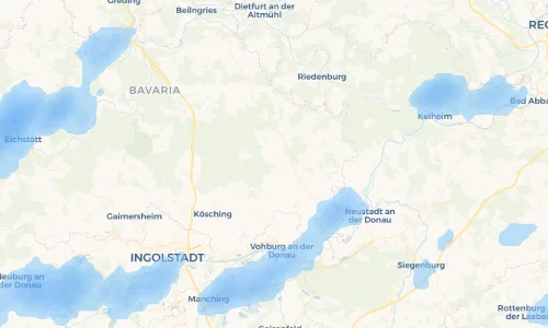 Regenradar Vorschaubild - Aktuelle Niederschläge in Biber und Umgebung