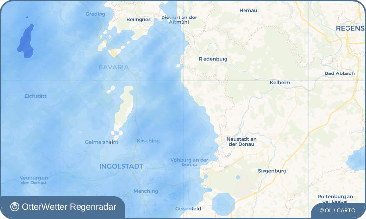 Wetter-Widget-Vorschau mit Vorhersagedaten für Biber