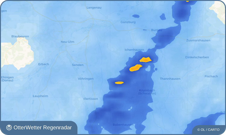 Wetter-Widget-Vorschau mit Vorhersagedaten für Biberachzell