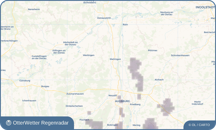 Widget-Vorschau für Biberbach Wetter-Widget-Vorschau mit Vorhersagedaten für Biberbach
