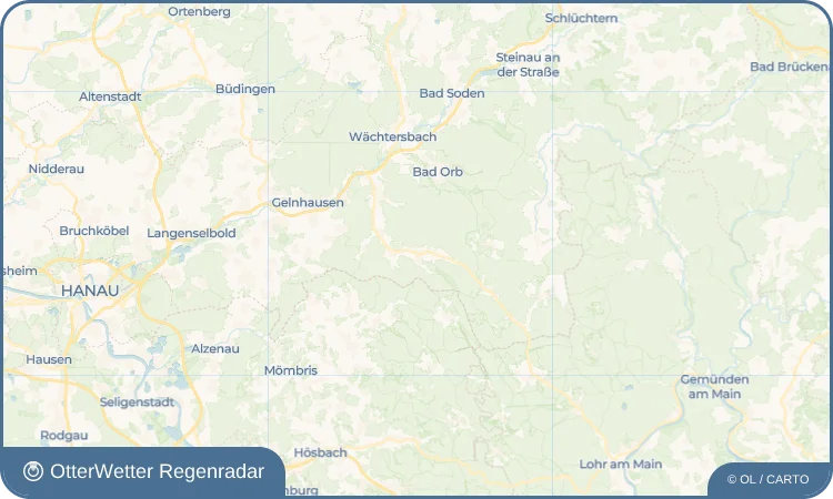 Widget-Vorschau für Bieber Wetter-Widget-Vorschau mit Vorhersagedaten für Bieber