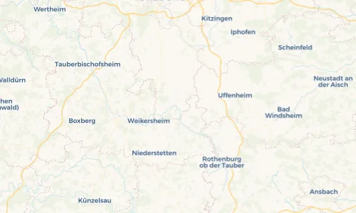 Regenradar Vorschaubild - Aktuelle Niederschläge in Bieberehren und Umgebung